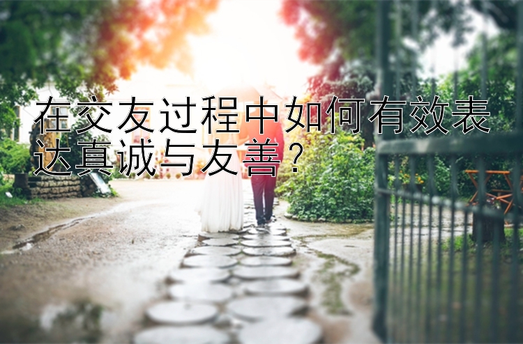 在交友过程中如何有效表达真诚与友善？