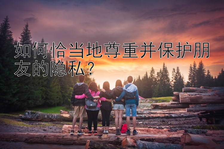 如何恰当地尊重并保护朋友的隐私？