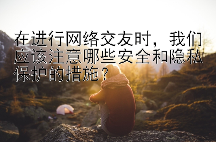 在进行网络交友时，我们应该注意哪些安全和隐私保护的措施？